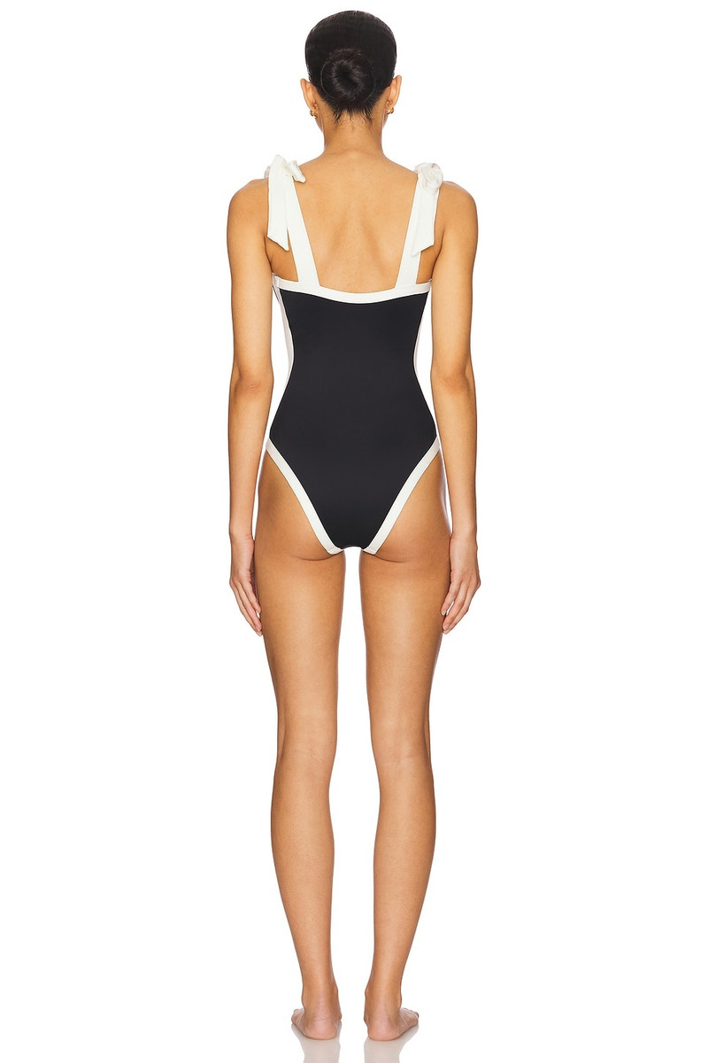 SIMKHAI Piper Bow Tie Strap One Piece Swimsuit outlook