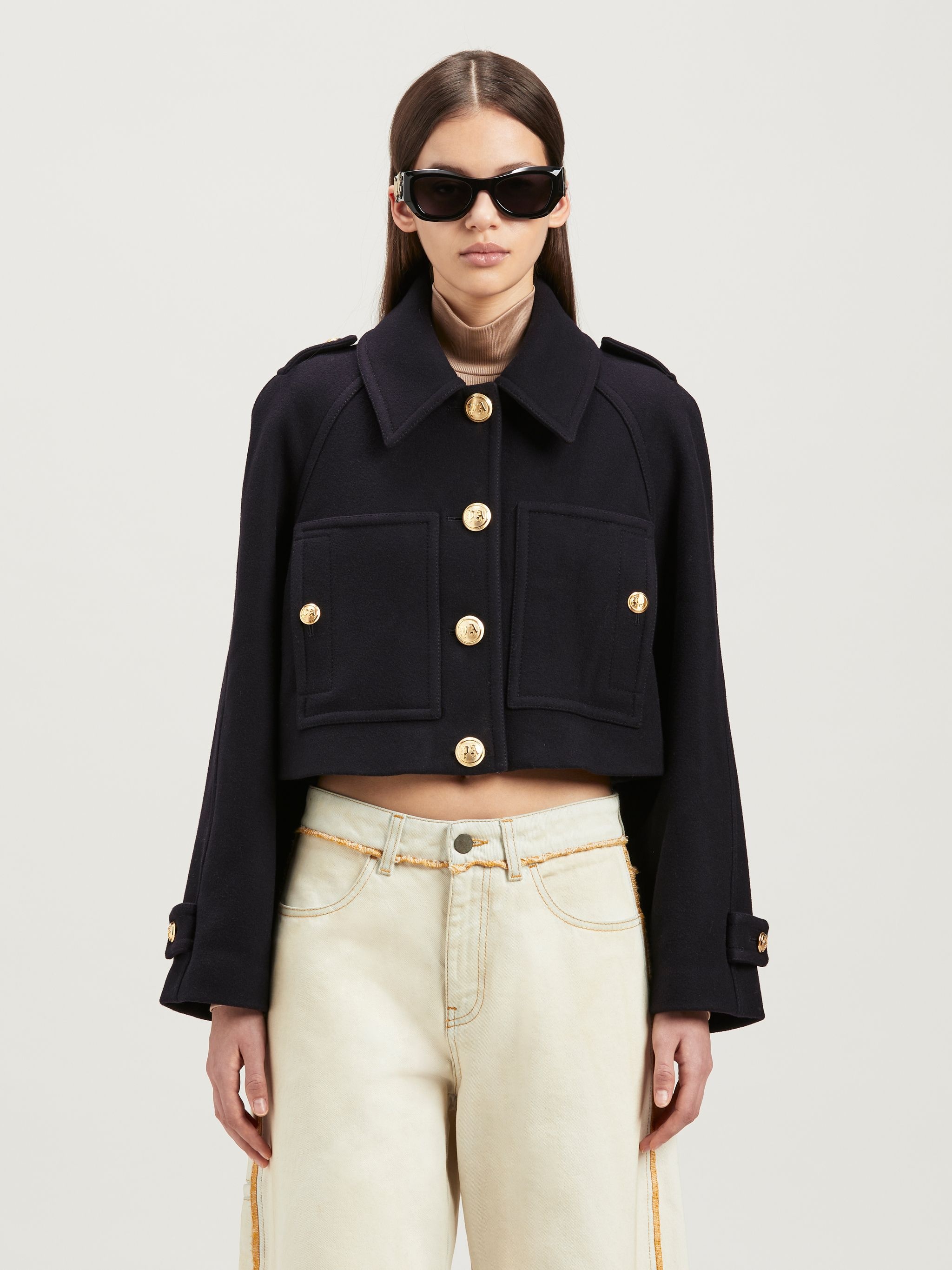 Gold Buttons Short Coat - 3