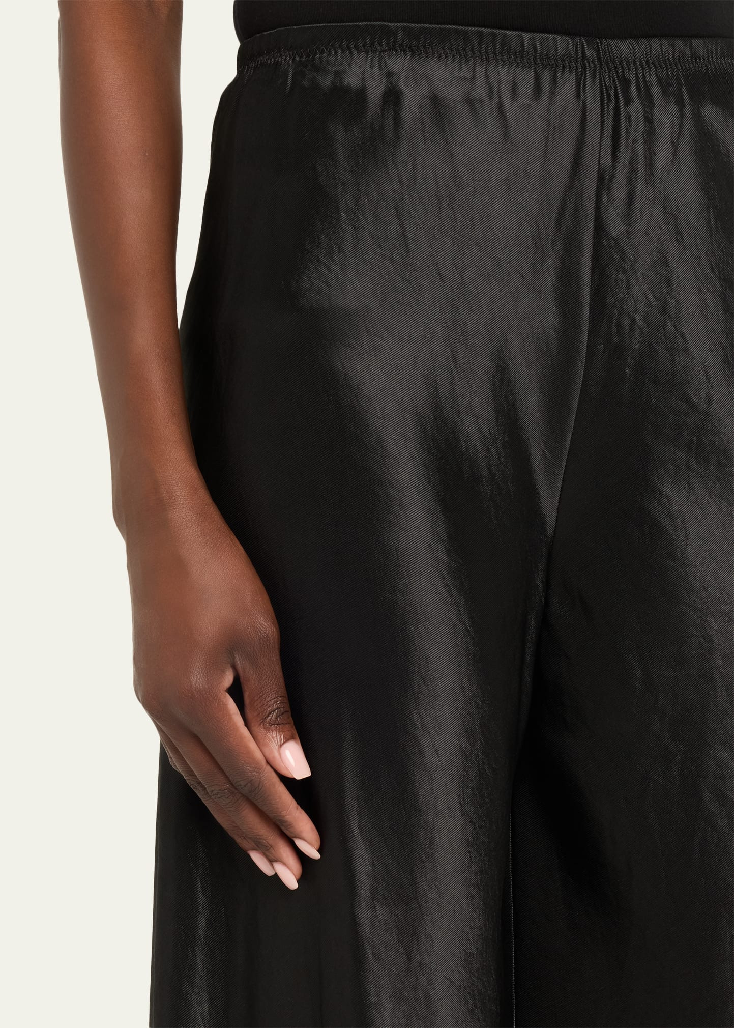 Bias-Cut Satin Trousers - 5