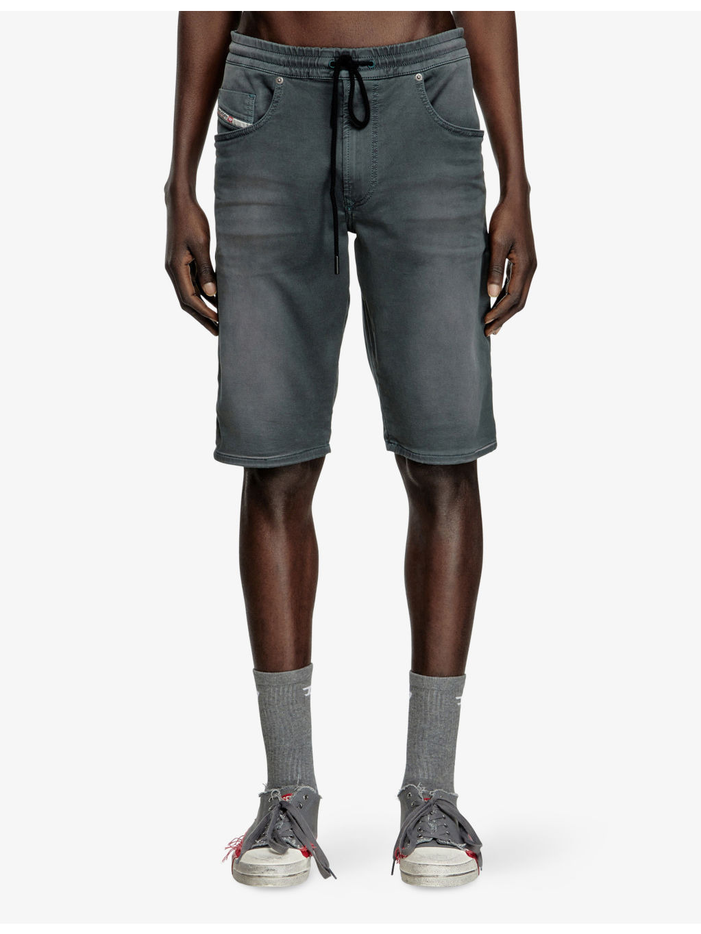 2030 D-Krooley Joog-Jeans Regular-Fit Stretch-Denim Shorts - 3