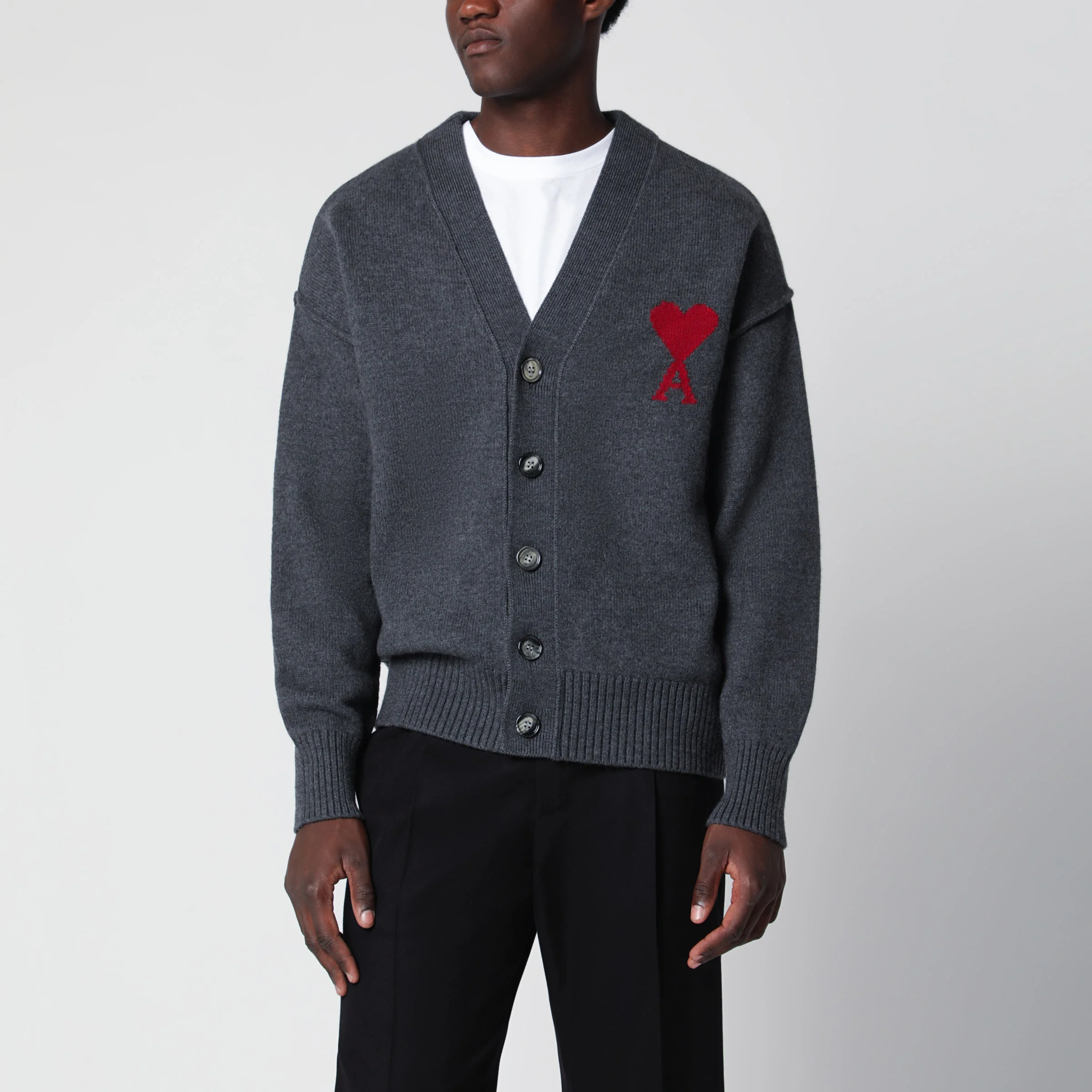 Grey Ami de Coeur wool cardigan - 1