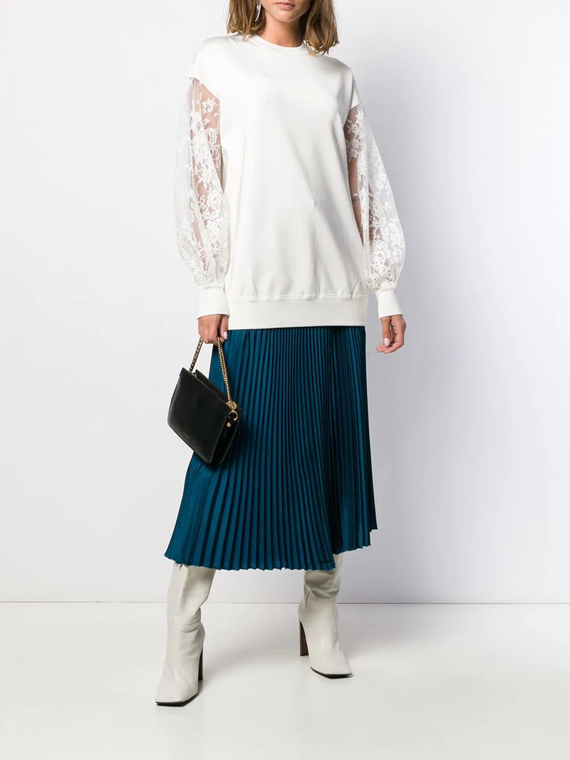 Givenchy lace sleeve sweatshirt outlook