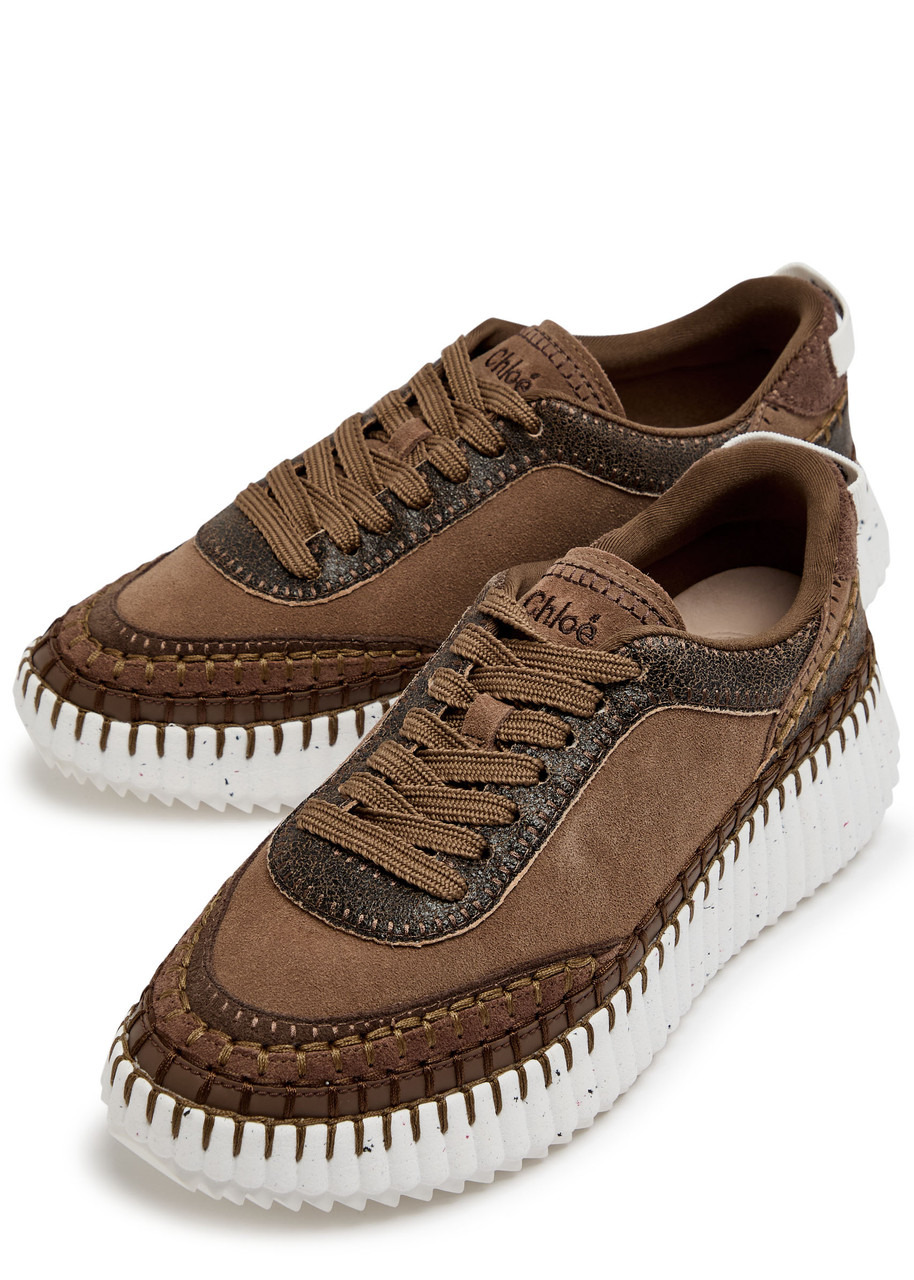 Chloe Nama Panelled Suede Sneakers - 3
