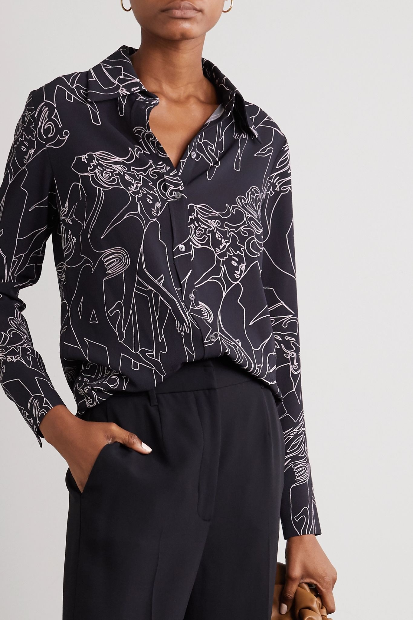 Printed crepe shirt  - 3