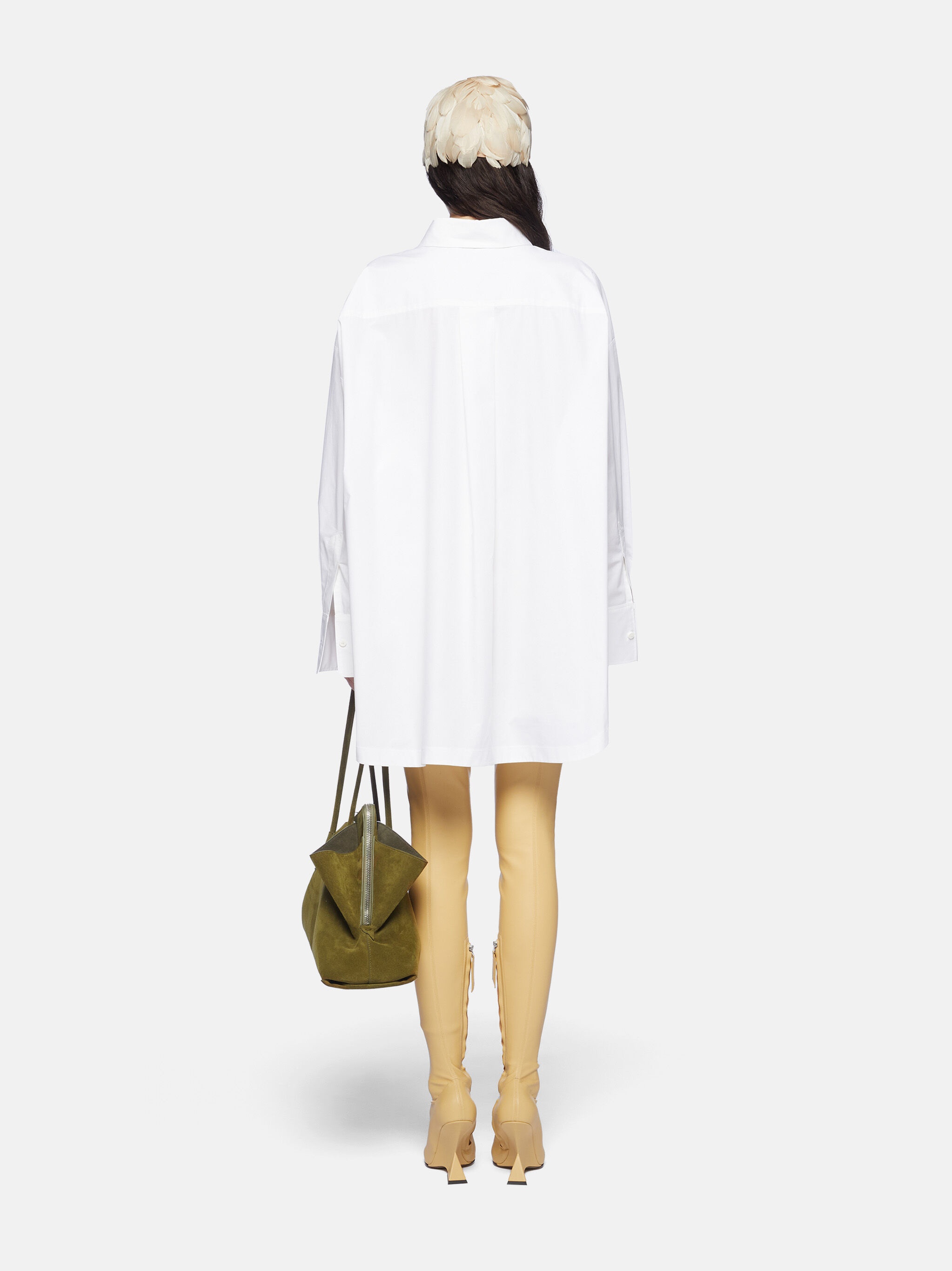 "DIANA'' WHITE SHIRT JACKET - 3