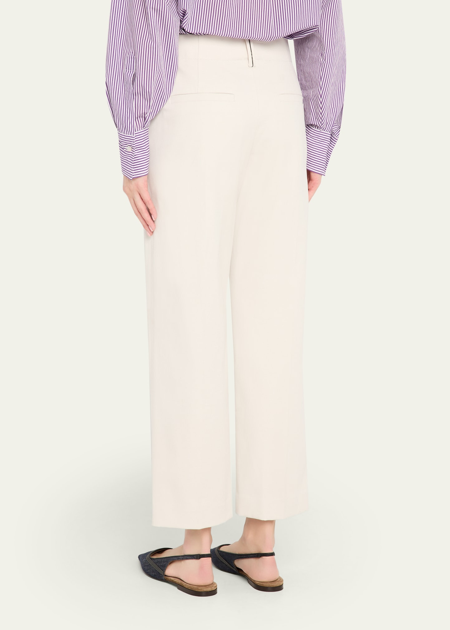 Straight-Leg Cotton Trousers - 3