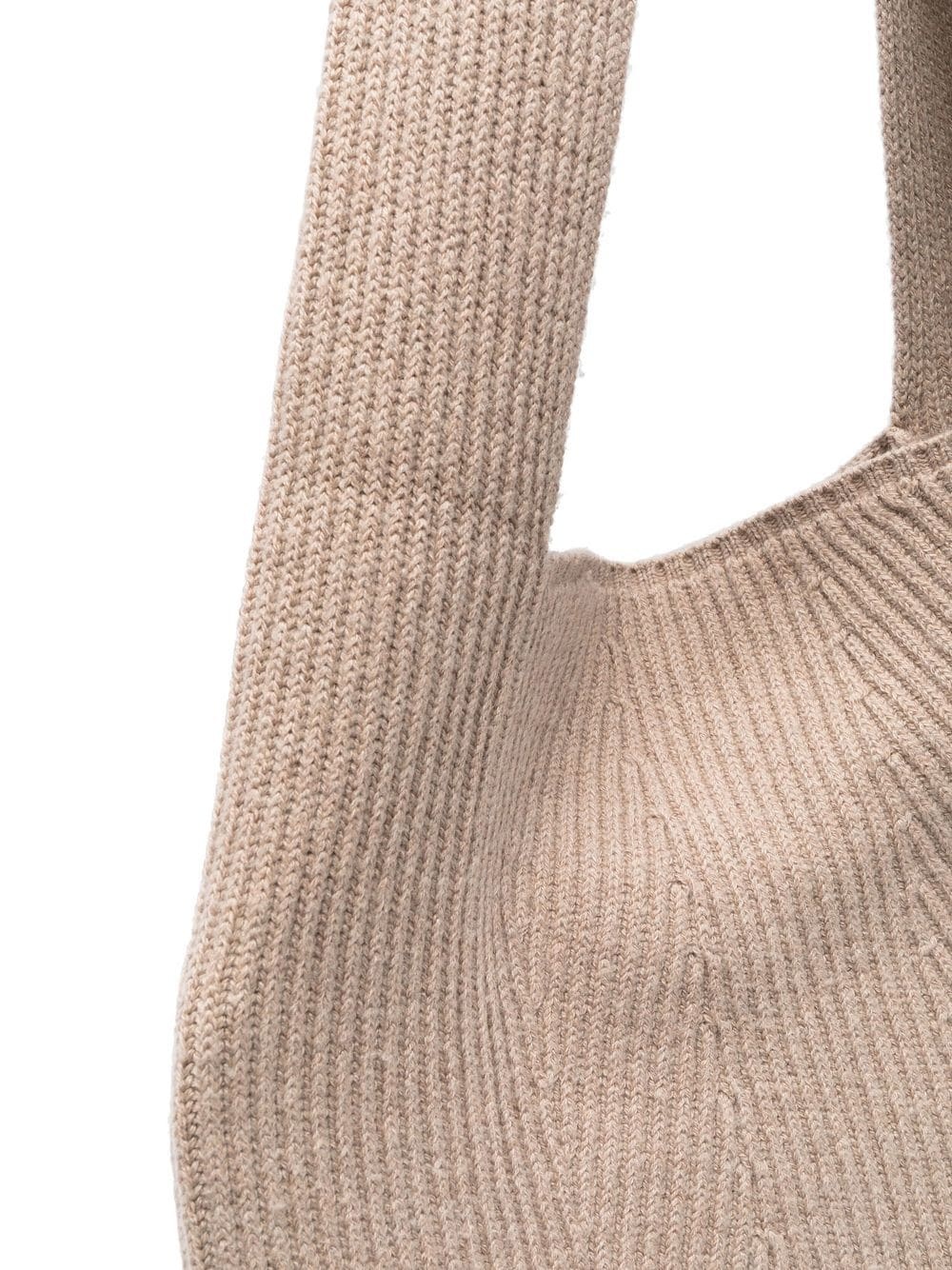 ribbed-knit tote bag - 4