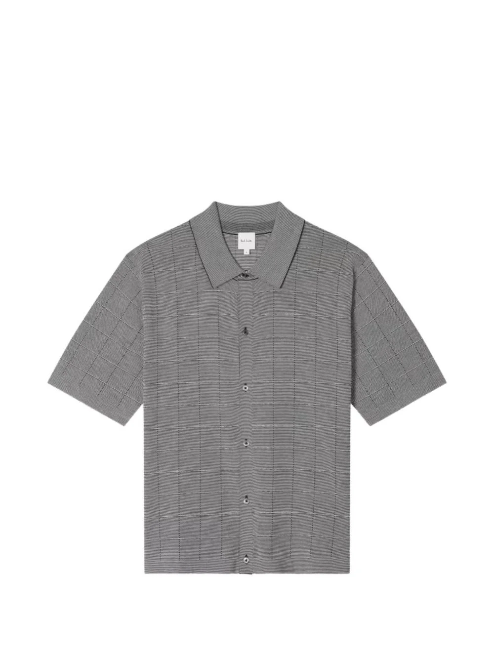 checked short-sleeve shirt - 1