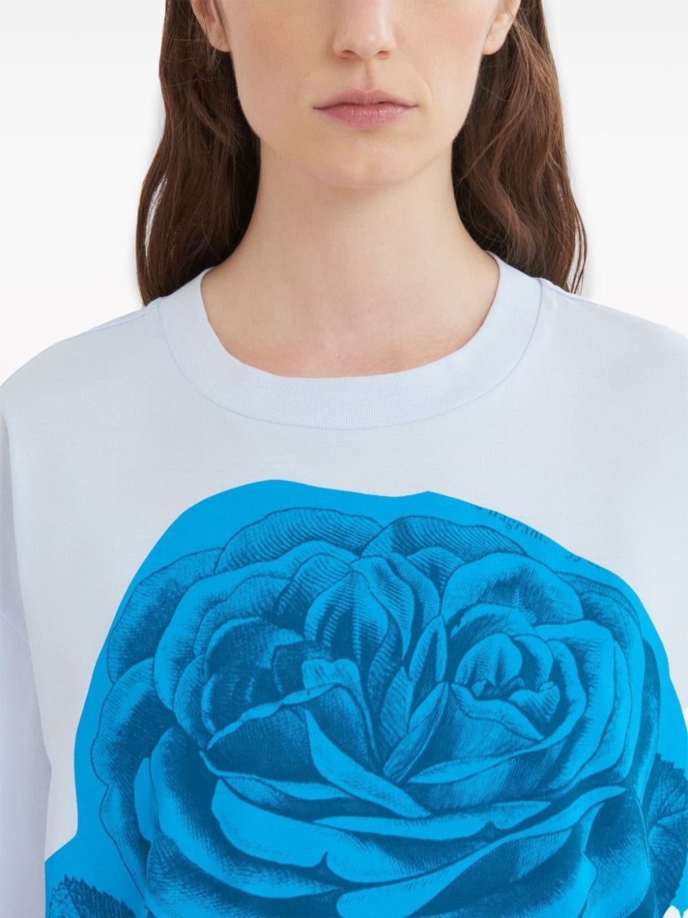rose-print cotton T-shirt - 5