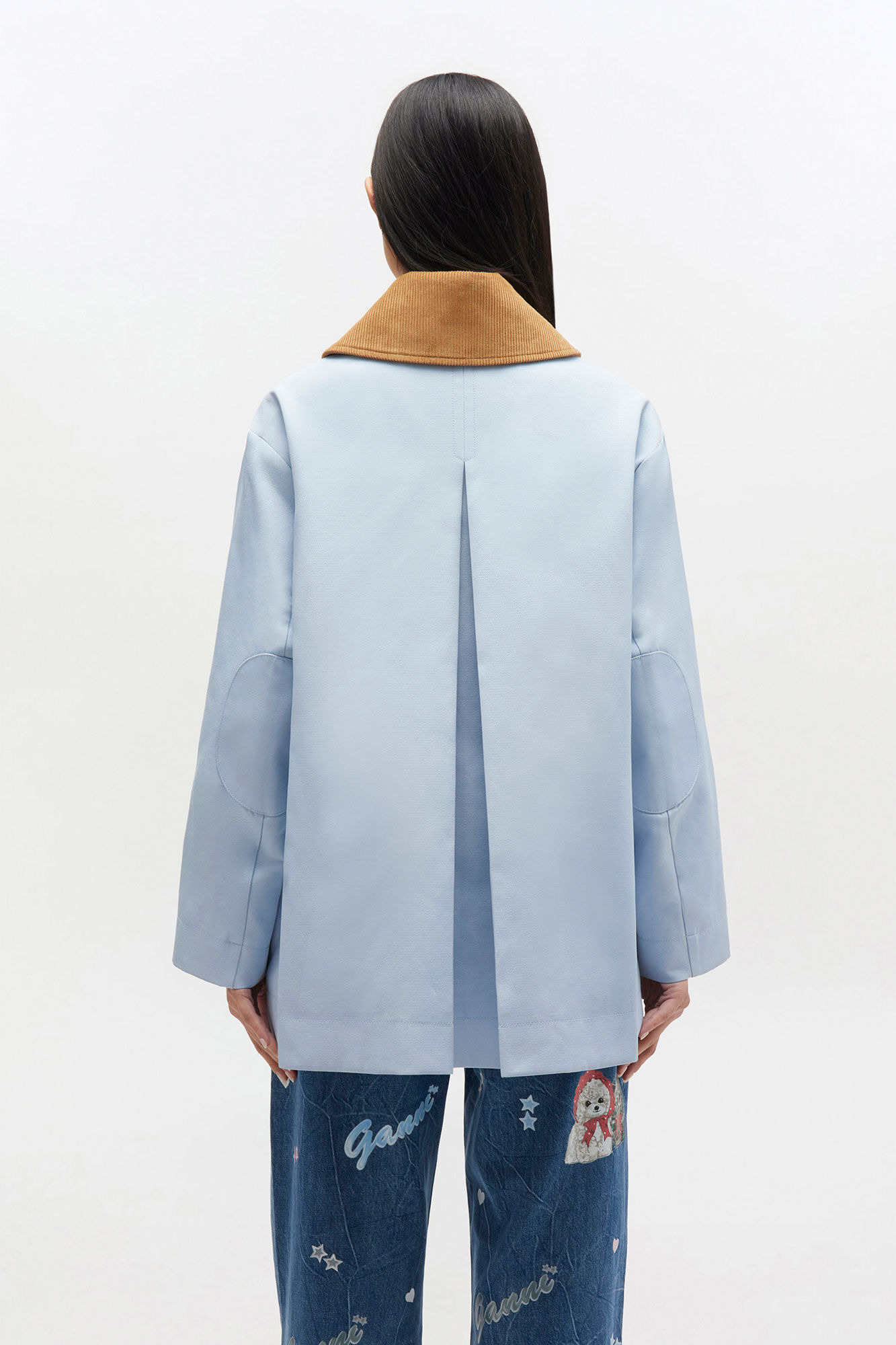 BLUE TWILL MIDI JACKET - 4