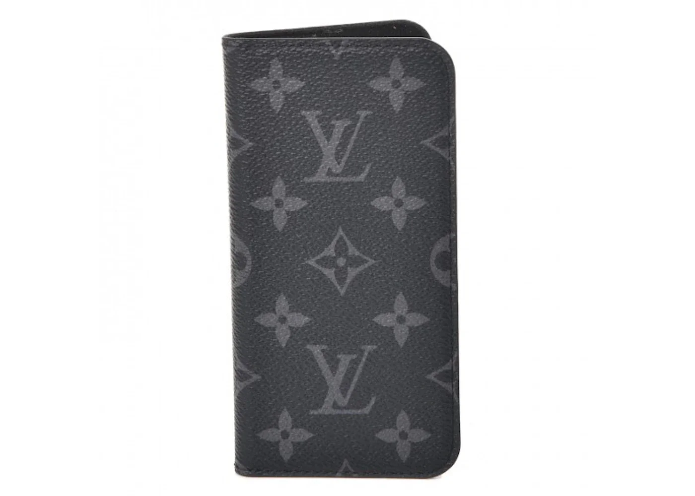 Louis Vuitton Folio Case iPhone X Monogram Eclipse Gray/Black - 1