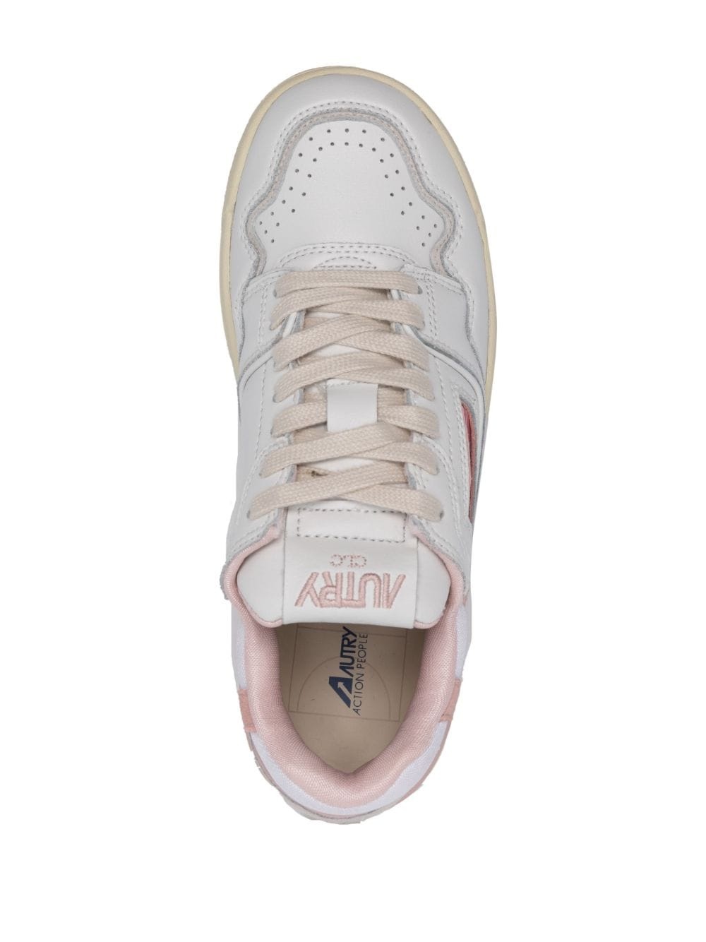 logo-embellished side panels leather sneakers - 4