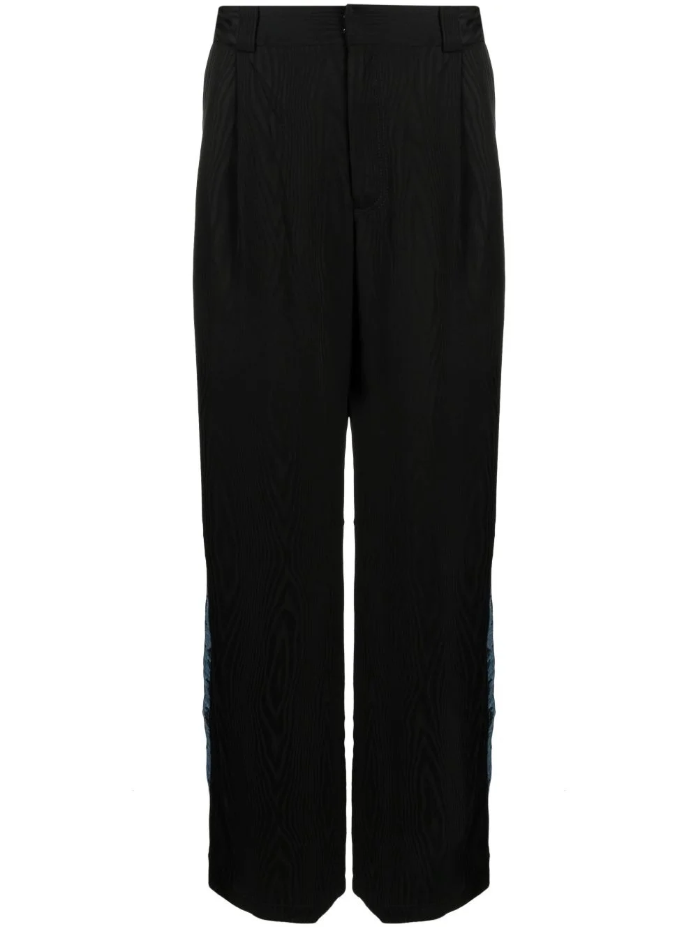 panelled pleat-detail straight-leg trousers - 1
