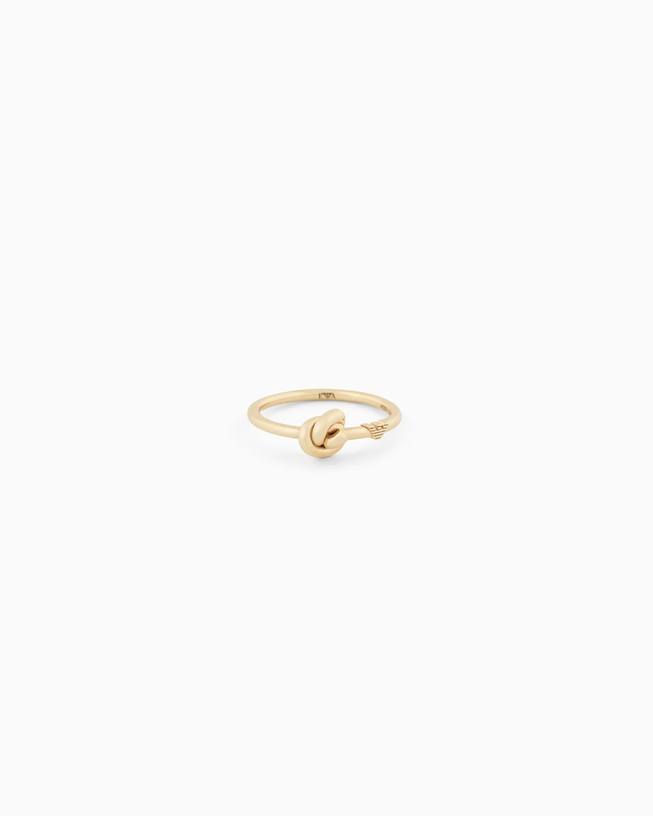 YELLOW GOLD-TONE STERLING SILVER KNOT RING - 1