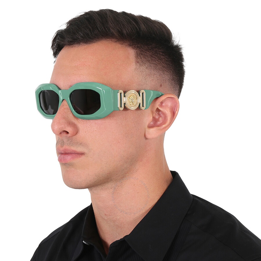 Versace Dark Gray Irregular Men's Sunglasses VE4425U 536487 53 - 2