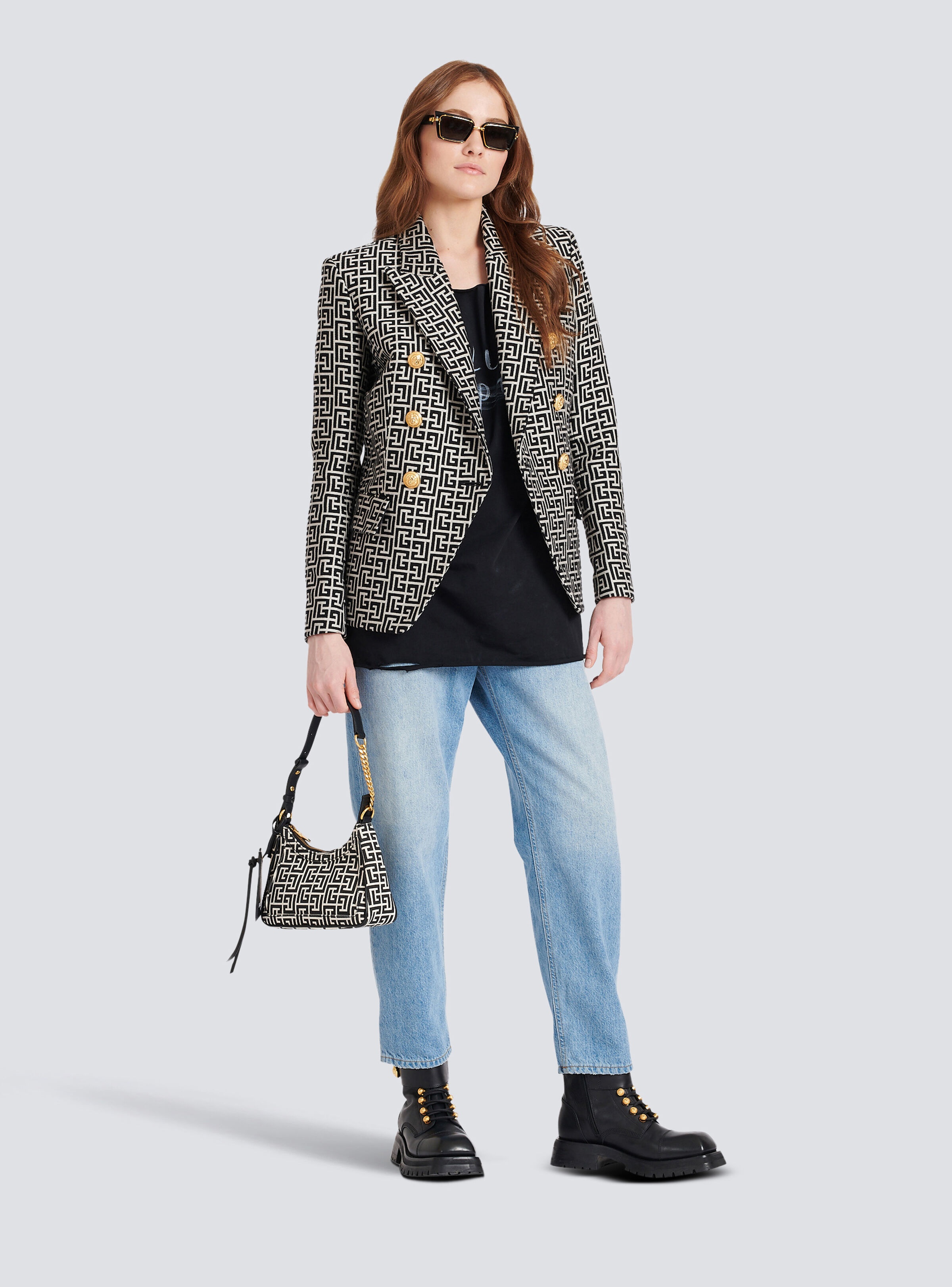 Double-buttoned jacquard jacket - 2