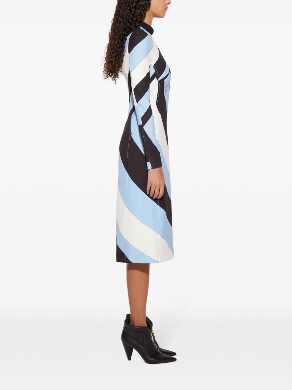 Iride-print midi dress - 3