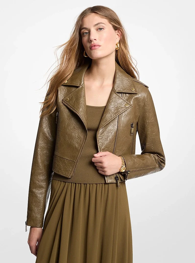 Crinkled Moto Jacket - 1