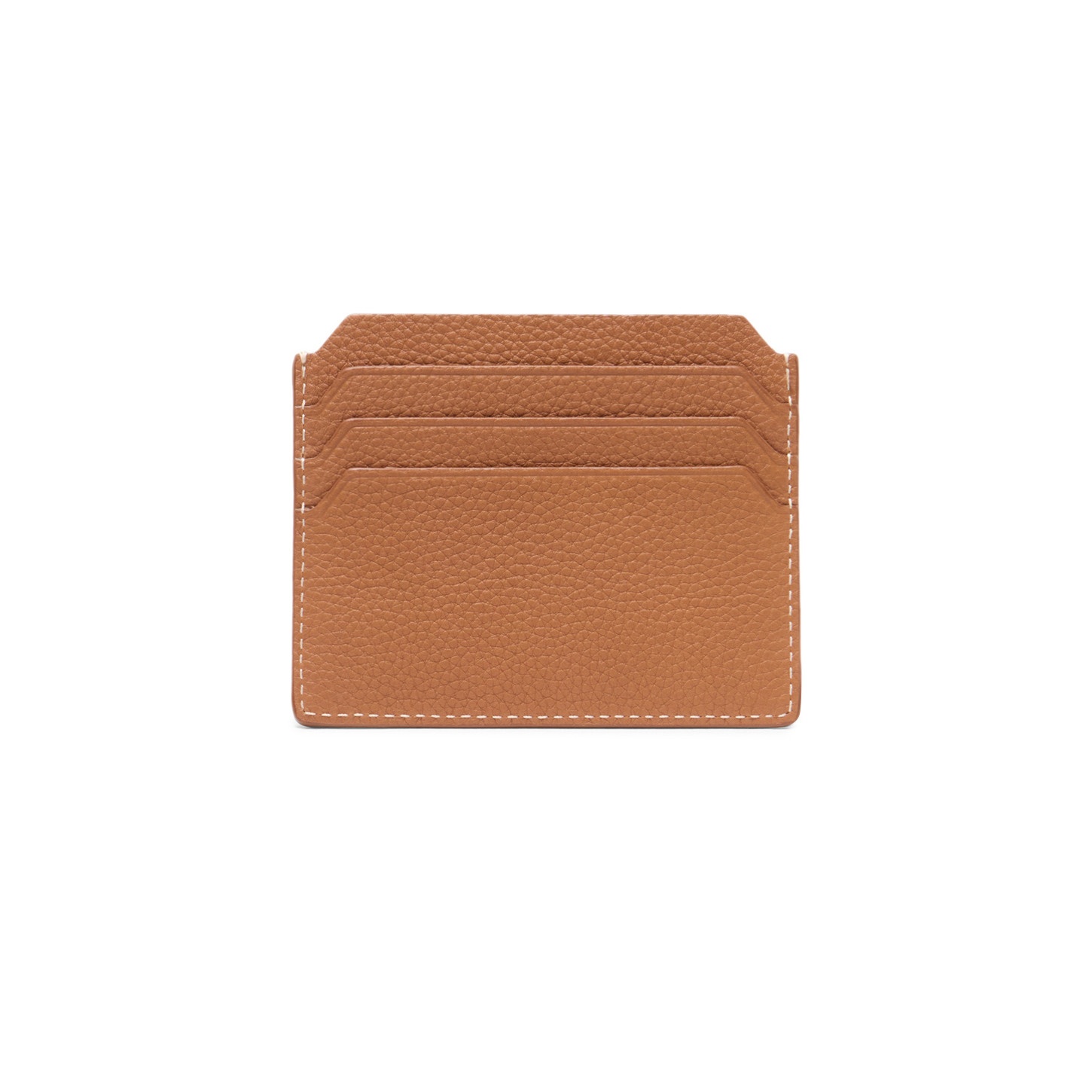 Light brown tumbled leather credit card holder - 3