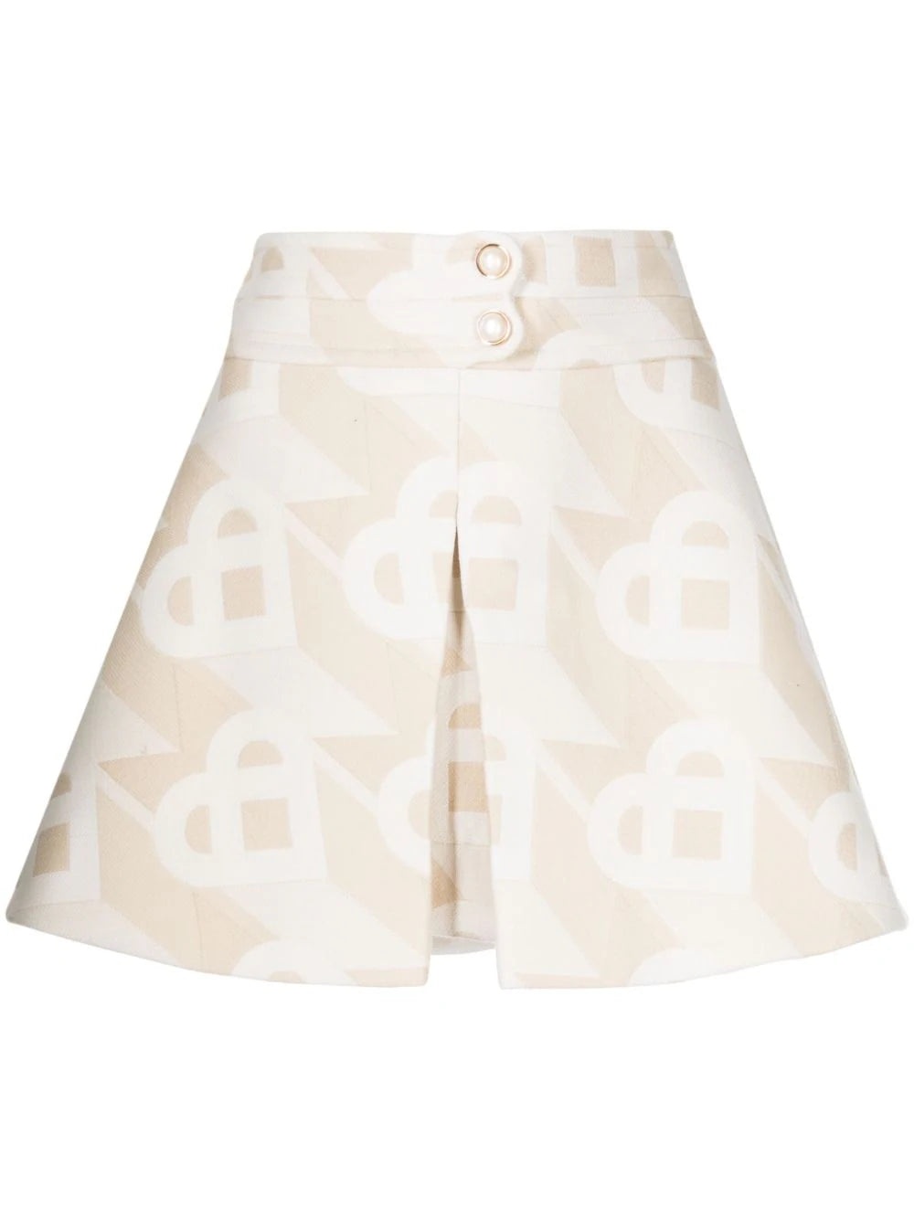 スカート CASABLANCA WOMEN Front Pleat Double Waistband Skirt Heart Mo CASABLANCA CASABLANCA WOMEN Front Pleat Double Waistband