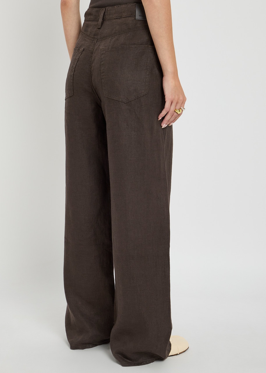 Citizens OF Humanity Brynn Drawstring Linen Trousers - 3
