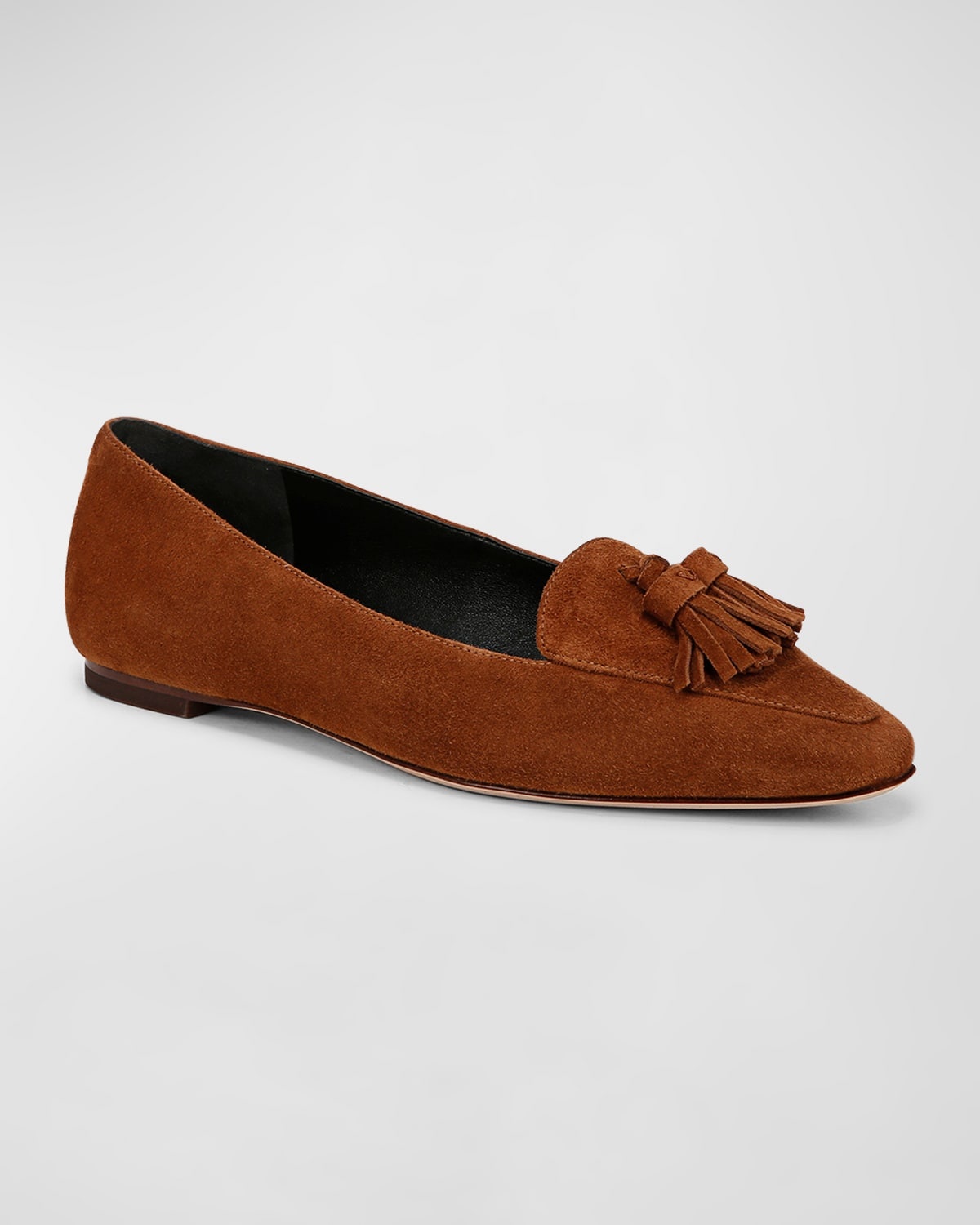 Cleo Suede Tassel Ballerina Loafers - 2