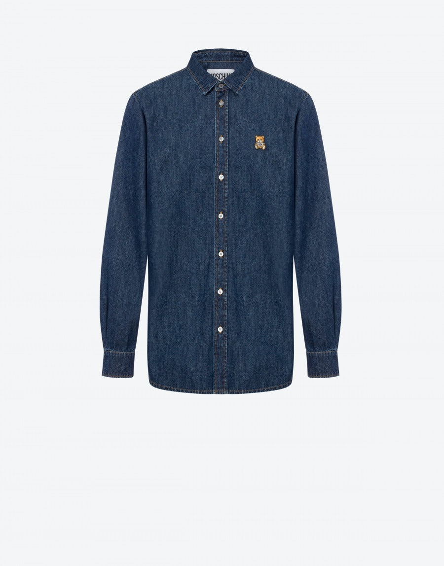 TEDDY EMBROIDERY CHAMBRAY SHIRT - 1