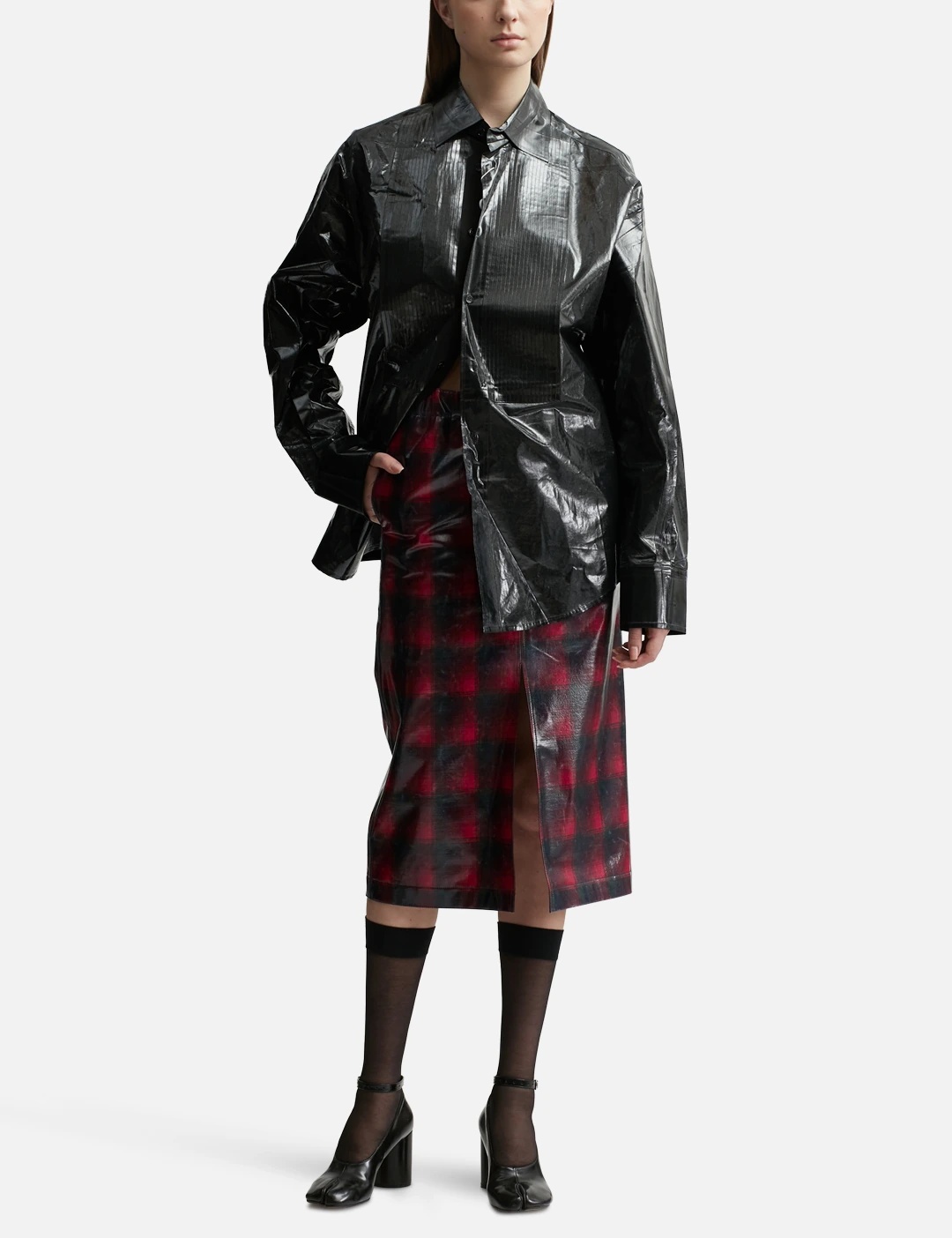 PENDLETON LACQUER SKIRT - 4