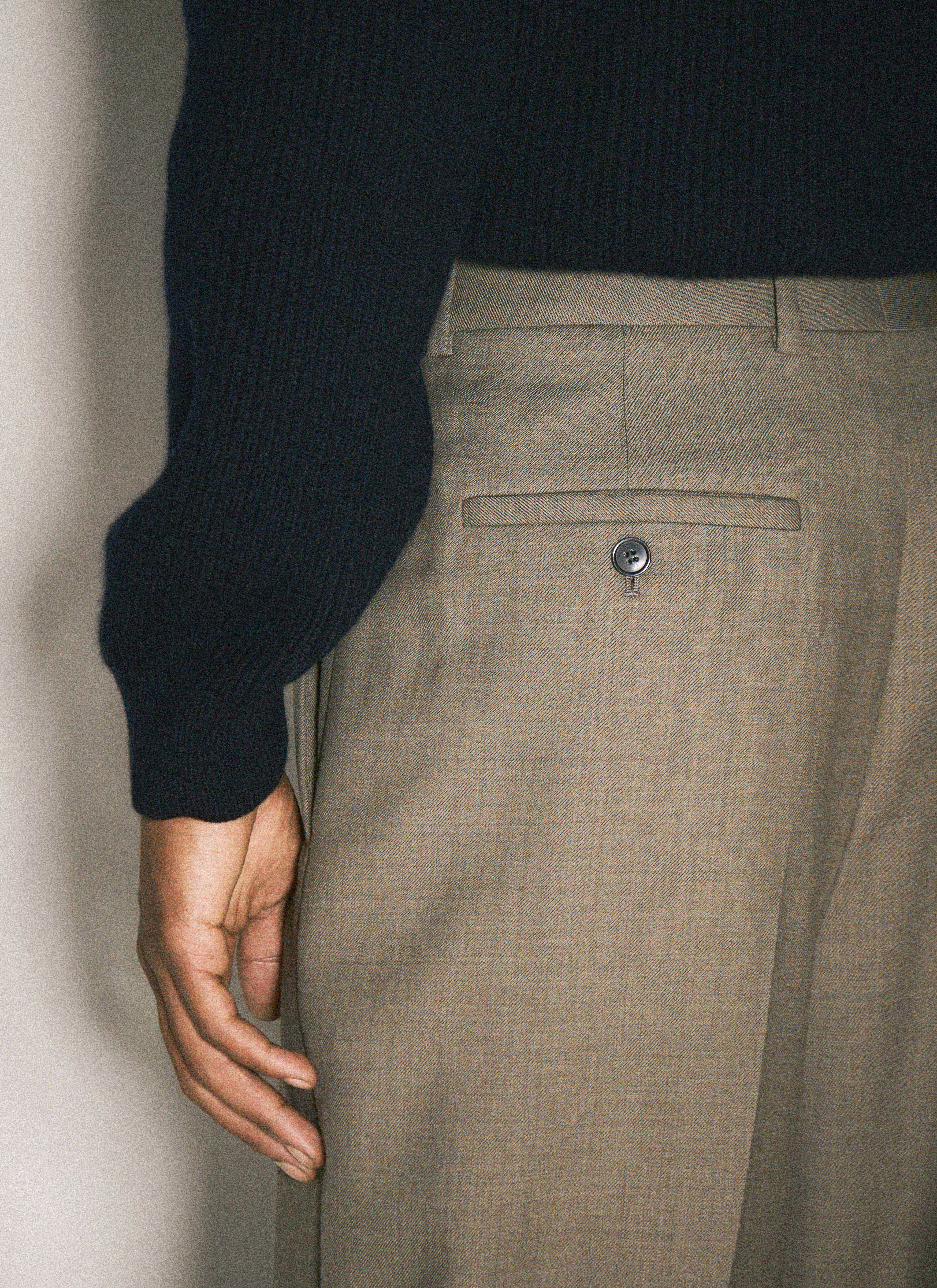 Saint Laurent Men Wool Tailored Pants - 6