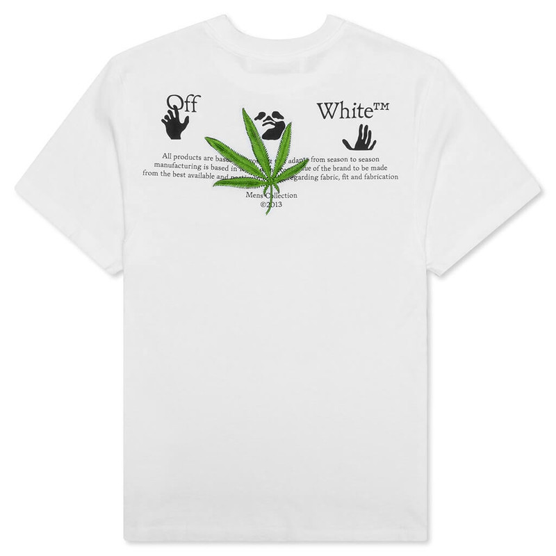 Off-White OFF-WHITE C/O VIRGIL ABLOH HIGH WEED SLIM S/S TEE - WHITE/GREEN outlook