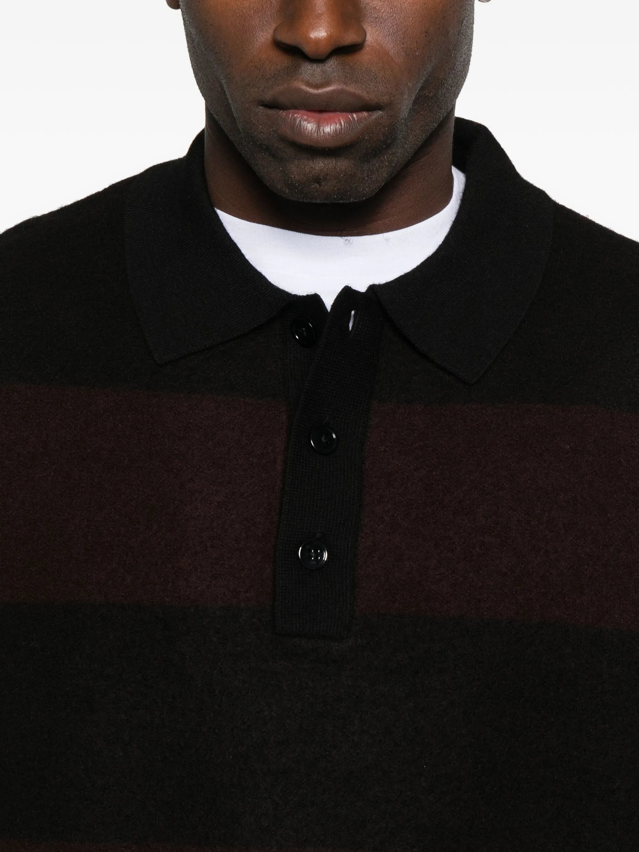 striped wool polo shirt - 5
