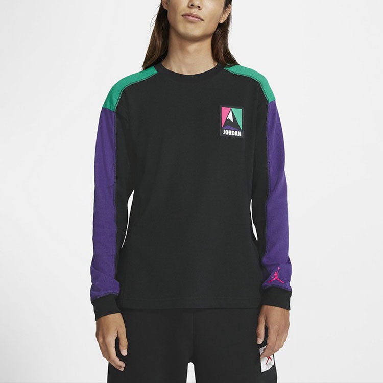 Air Jordan Winter Utility Colorblock logo Casual Round Neck Black CT3382-010 - 2