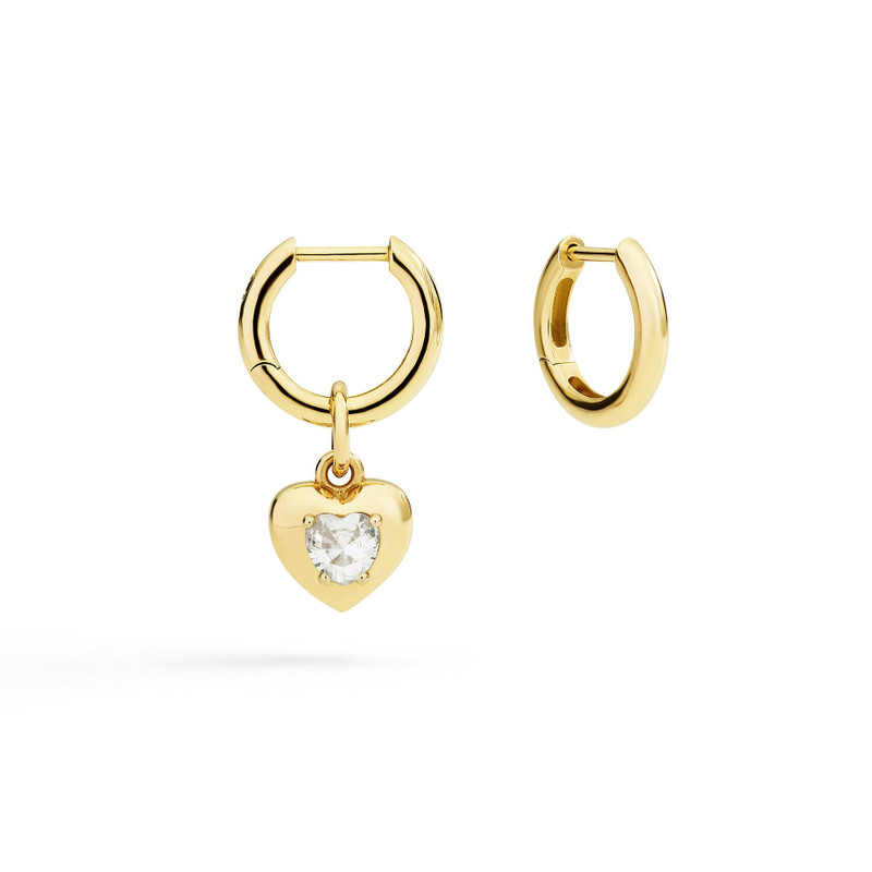 DoDo YELLOW GOLD HEART CHARM & SYNTHETIC SAPPHIRE outlook
