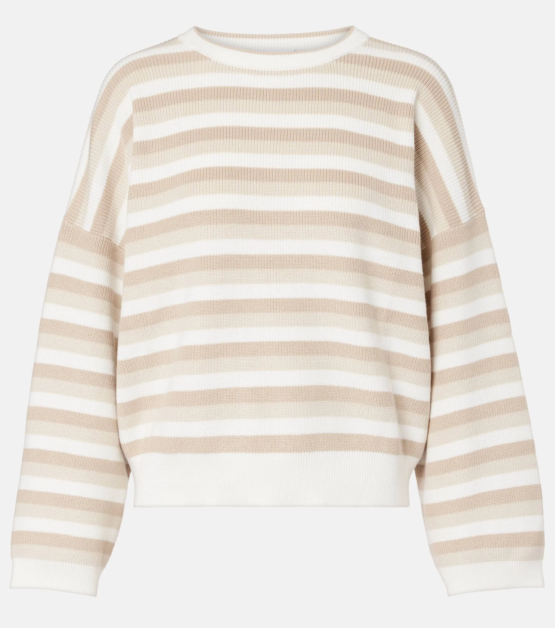 Striped cotton sweater - 1