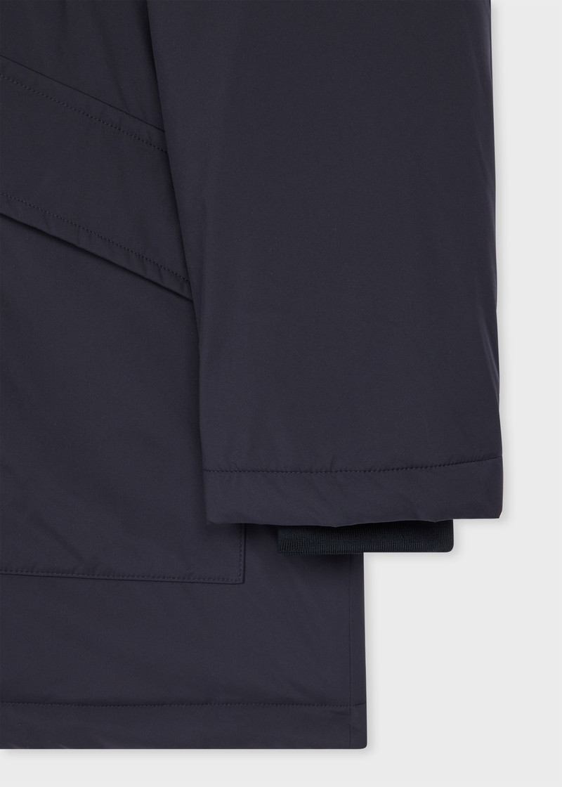 Navy Two-Layer Recycled Polyester-Blend Down Parka 3