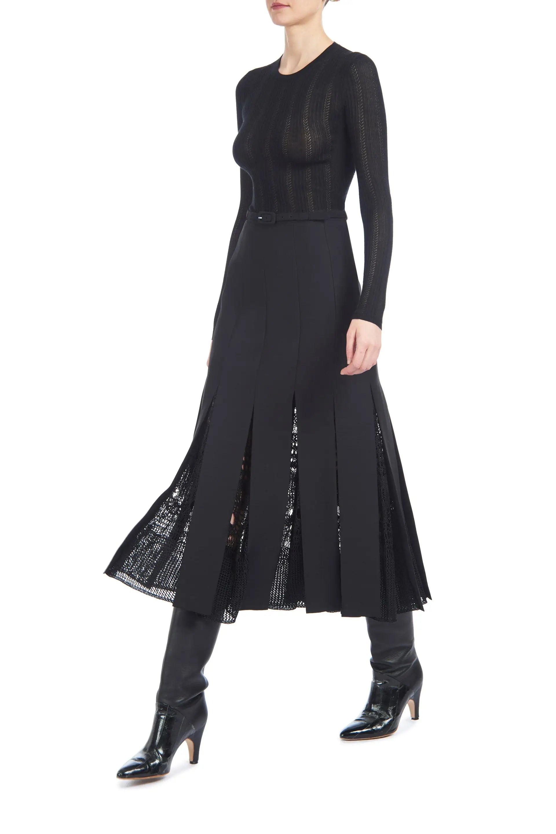 Edith Pleated Skirt in Linen - 4