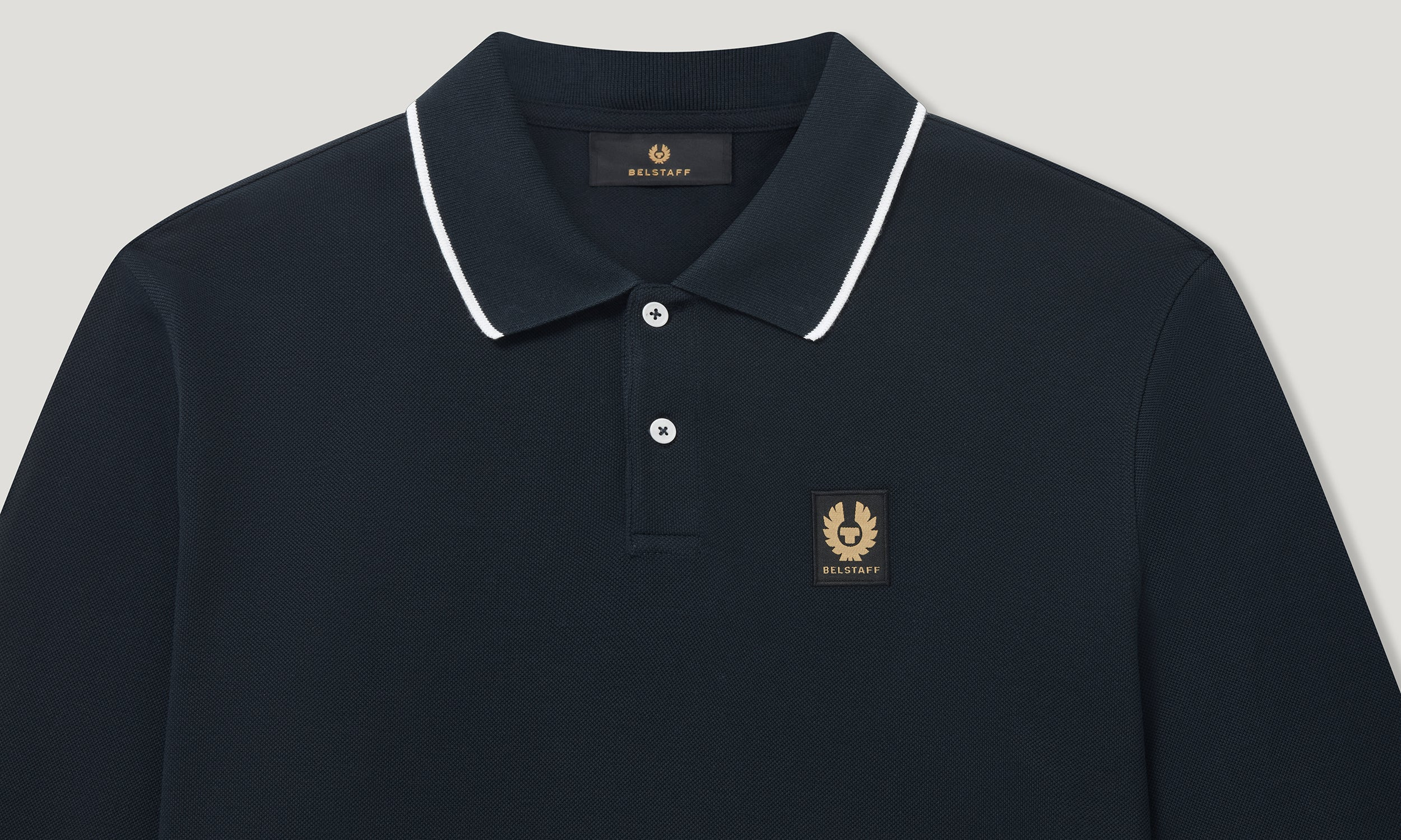 TIPPED LONG SLEEVED POLO - 2