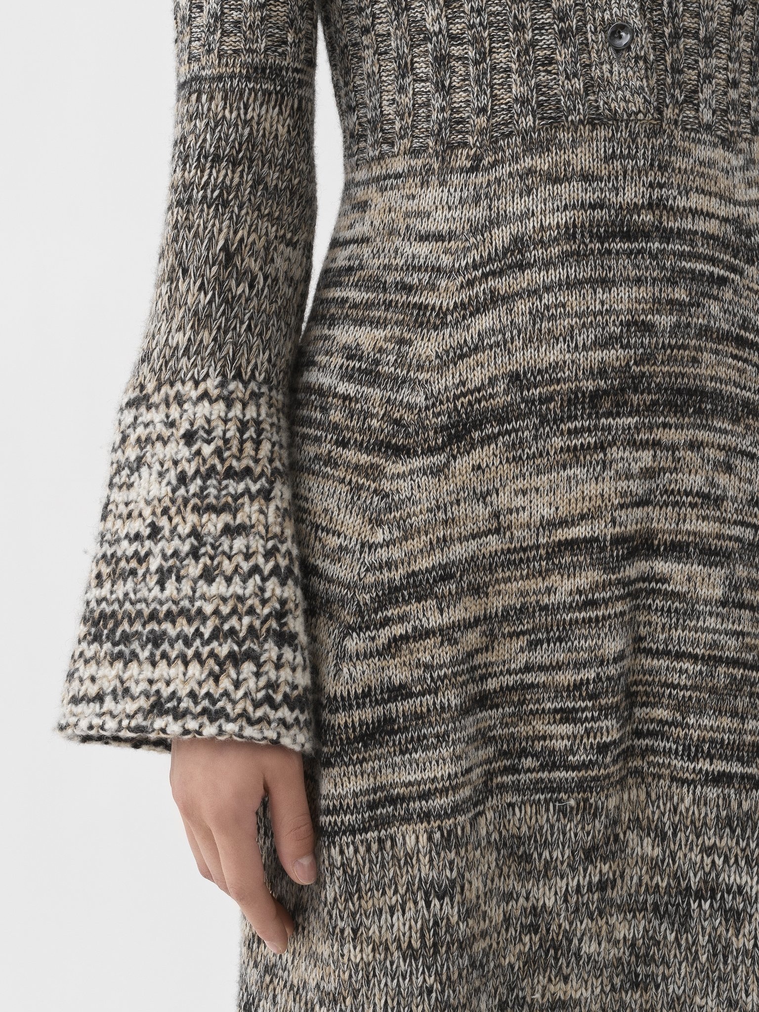KNITTED SHIRT DRESS - 6
