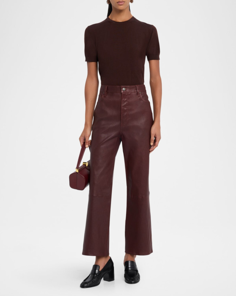 FRAME The Leather Reboot Crop Jeans outlook