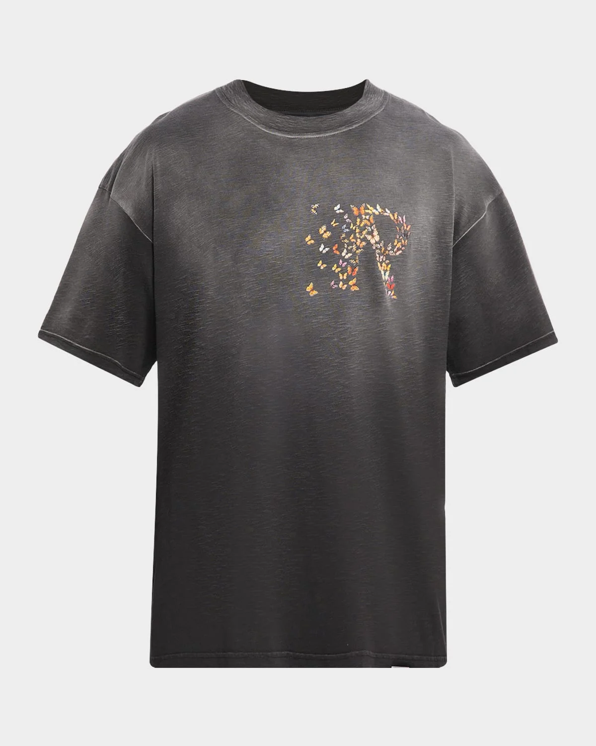 Men's Butterfly Initial Relaxed Cotton T-Shirt - 1