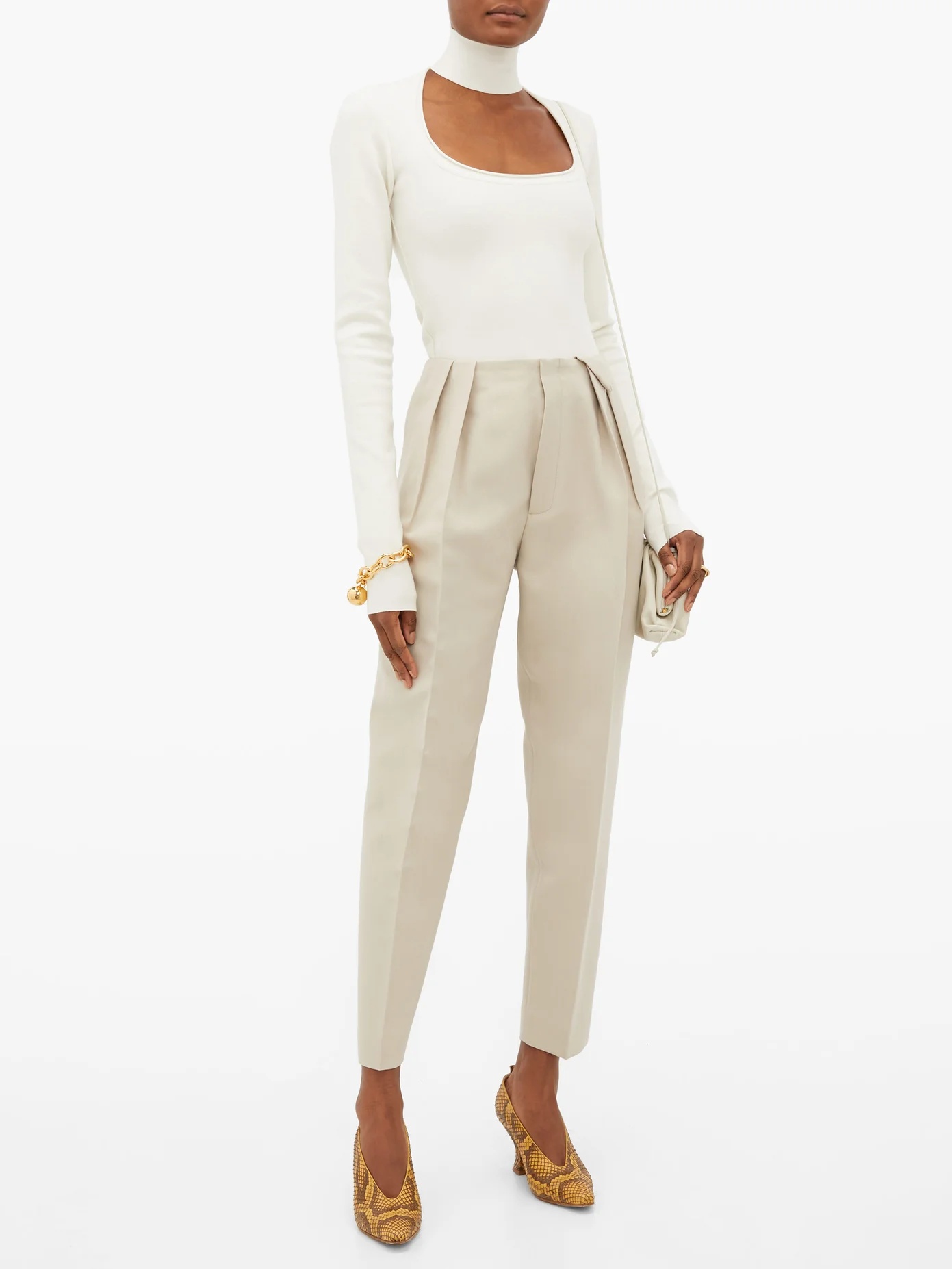 Tailored pleated wool trousers - 3