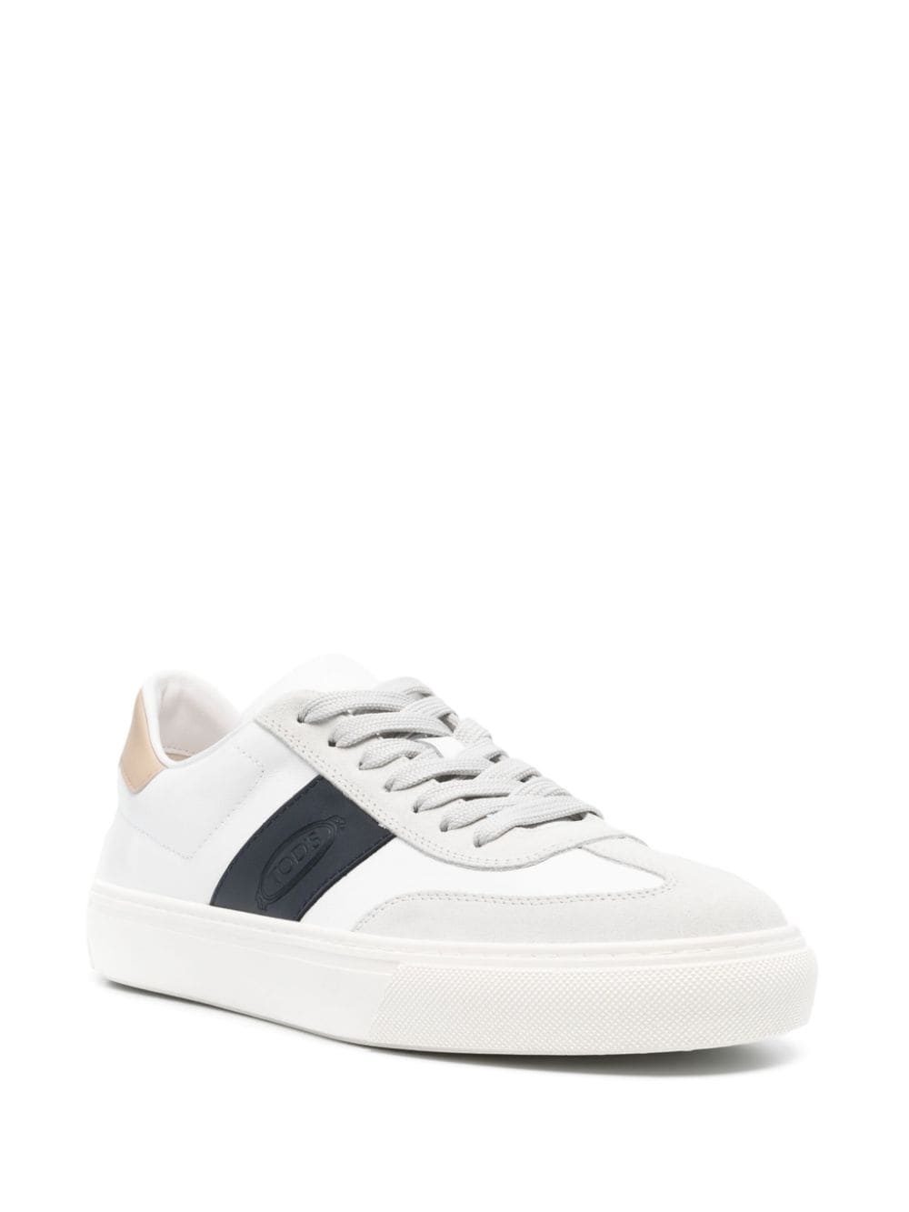 logo-debossed leather sneakers - 2