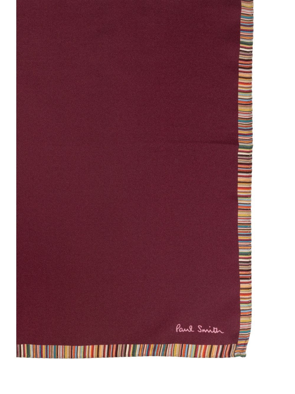 logo-print silk pocket square - 4