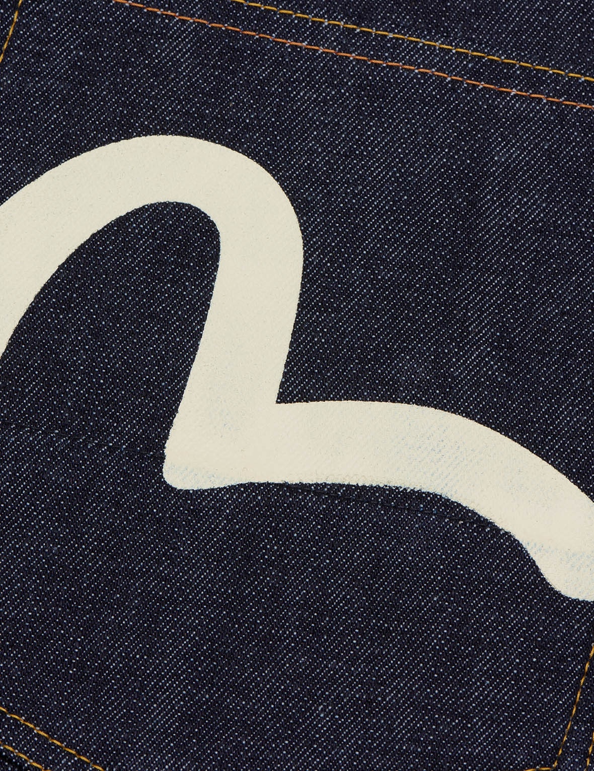 HANDPAINTED SEAGULL SLIM FIT RAW DENIM SELVEDGE JEANS - 4