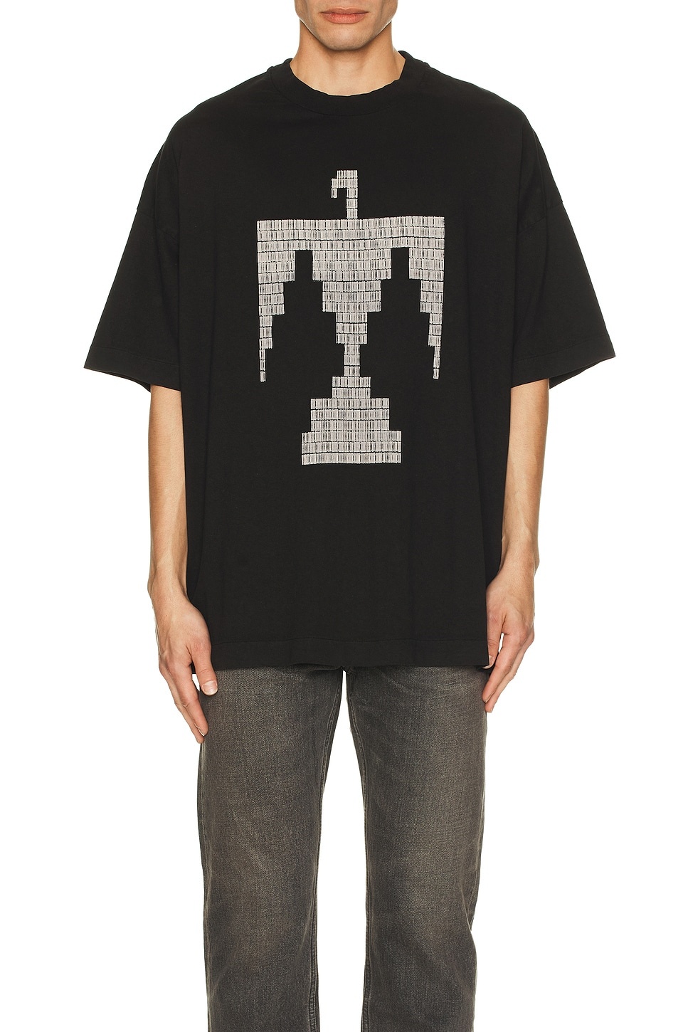 Short Sleeve Thunderbird Grey Print Tee - 4
