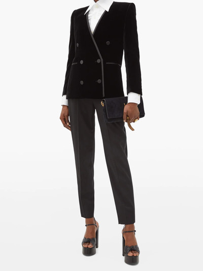 SAINT LAURENT Double-breasted velvet jacket outlook