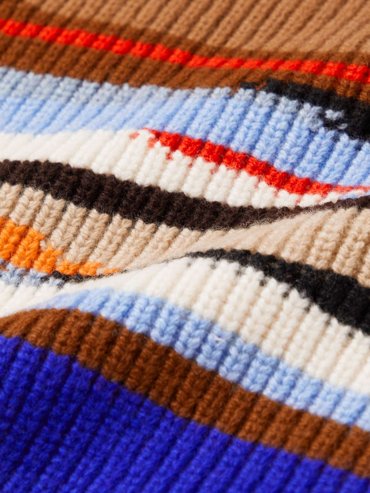 Striped Intarsia Wool Sweater - 3