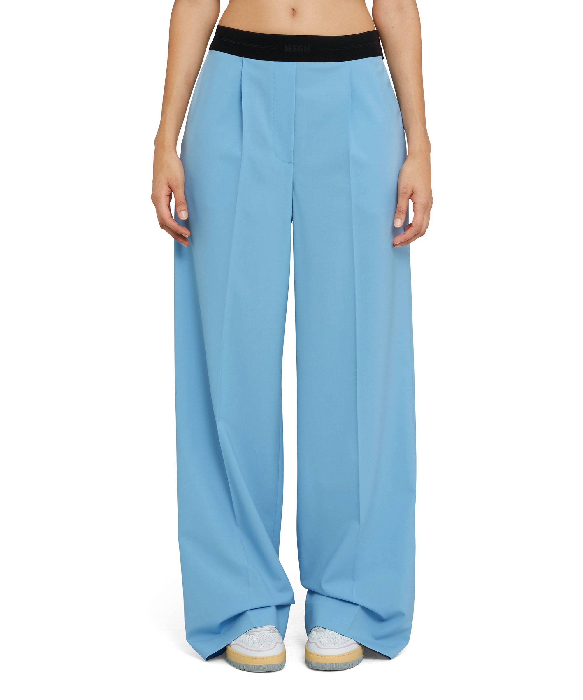 Lightweight wool tailored pants with straight legs - 1