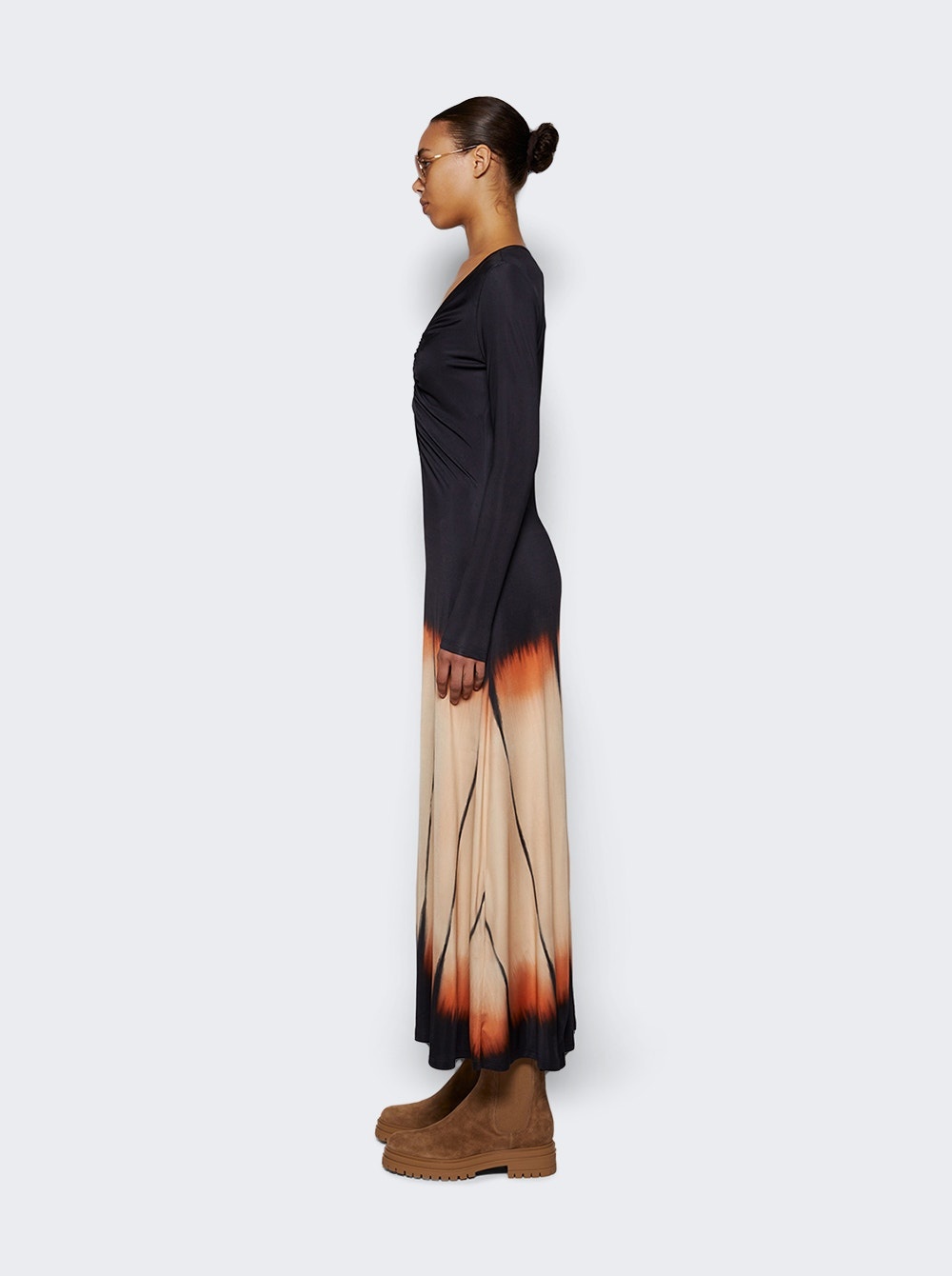 Dibujo Simbolico Ankle Dress Black And Stripe Dyes - 4
