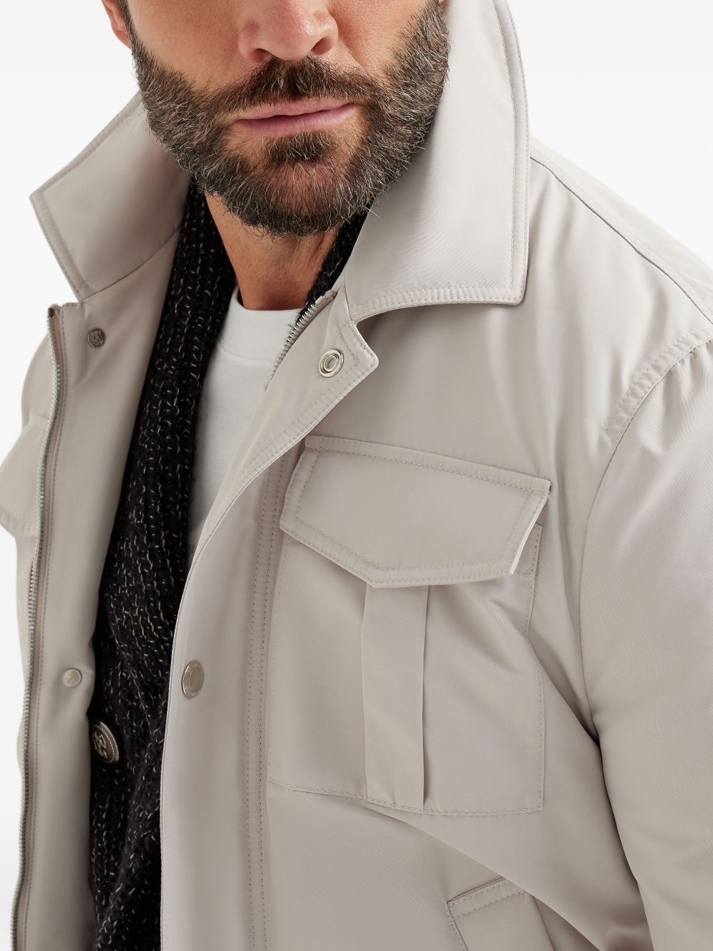 padded flap-pocket jacket - 5